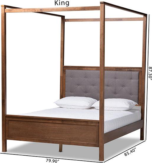 Wholesale Interiors Beds - Natasha King Bed Gray & Walnut Brown