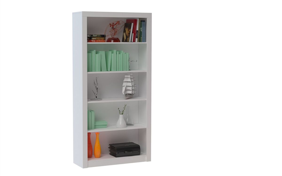 Manhattan Comfort Bookcases & Display Units - Olinda Bookcase 1.0 with 5 shelves in White
