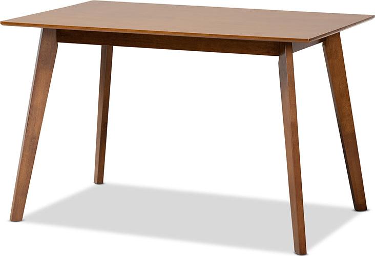 Wholesale Interiors Dining Tables - Maila Mid-Century Modern Transitional Walnut Brown Finished Wood Dining Table