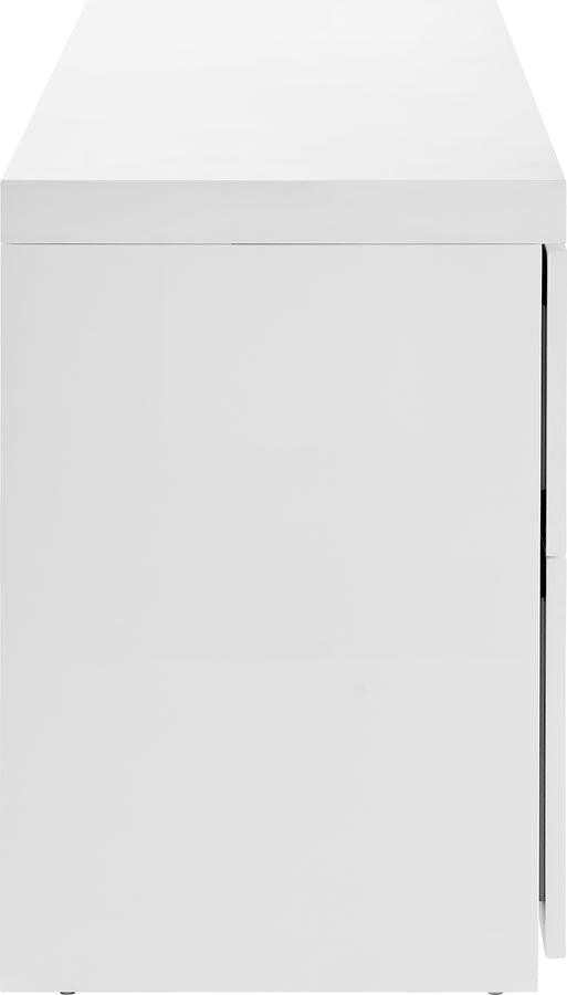 Euro Style Desks - Tresero Desk in High Gloss White 30" H