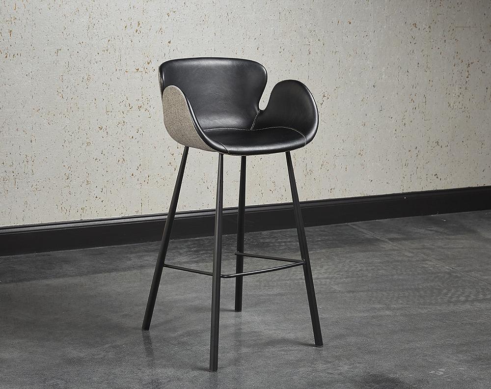SUNPAN Barstools - Waldo Barstool - Nightfall Black / November Grey