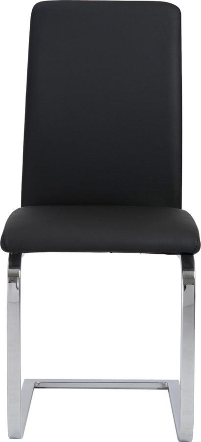 Euro Style Dining Chairs - Cinzia Dining Chair in Black with Chrome Legs - Set of 2
