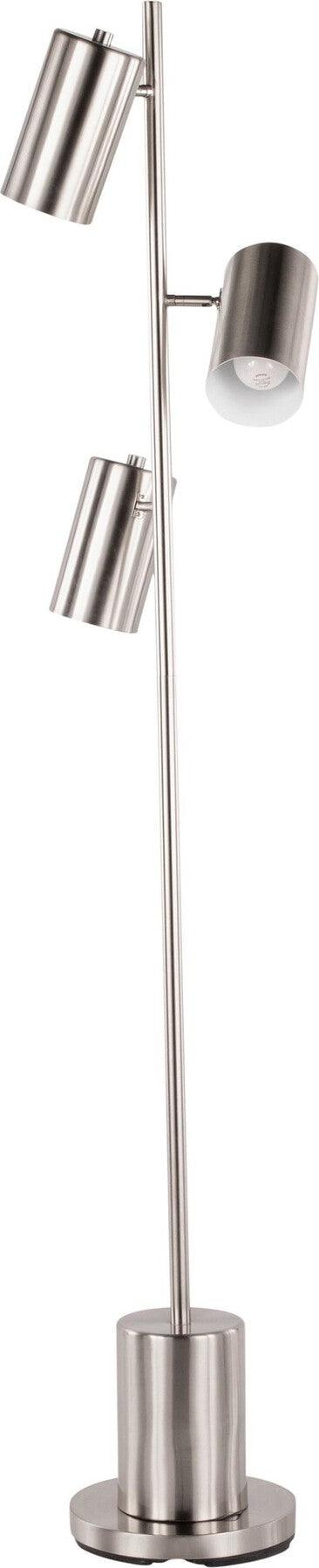 Lumisource Floor Lamps - Cannes Floor Lamp Brushed Stainless Steel