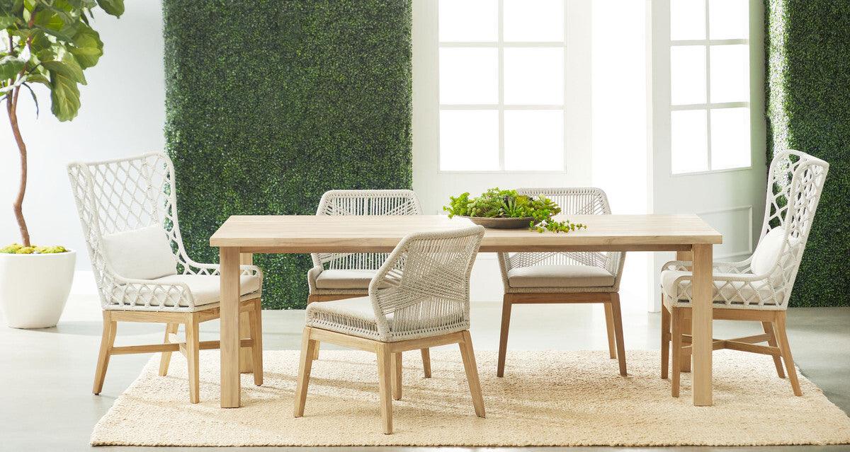 Essentials For Living Dining Tables - Diego Outdoor Dining Table Base Gray Teak