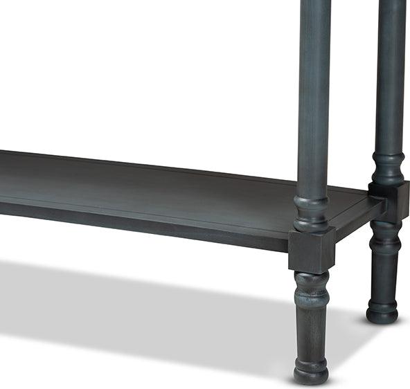 Wholesale Interiors Consoles - Garvey French Provincial Grey Finished Wood 3-Drawer Entryway Console Table