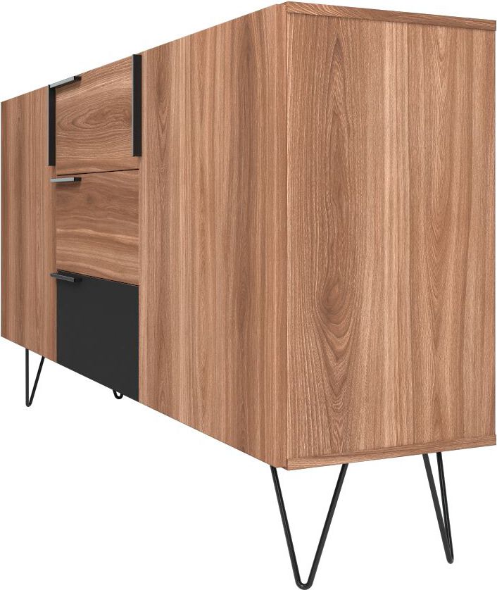 Manhattan Comfort Buffets & Cabinets - Beekman 62.99 Sideboard in Brown and Black