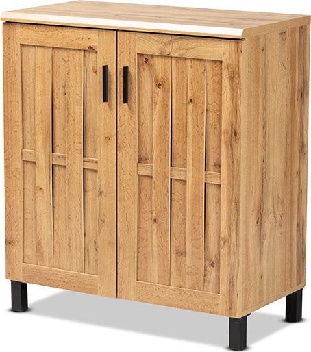 Wholesale Interiors Cabinets & Wardrobes - Excel Modern and Contemporary Oak Brown Finished Wood 2-Door Storage Cabinet