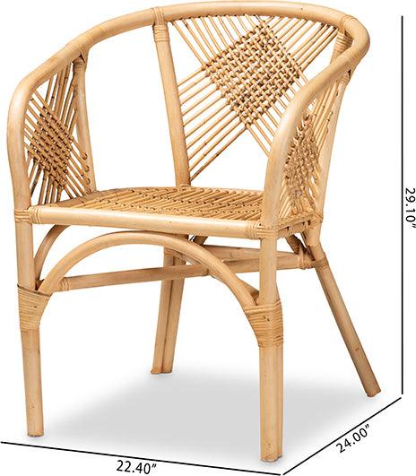 Wholesale Interiors Dining Chairs - Kagama Modern Bohemian Natural Brown Rattan Dining Chair