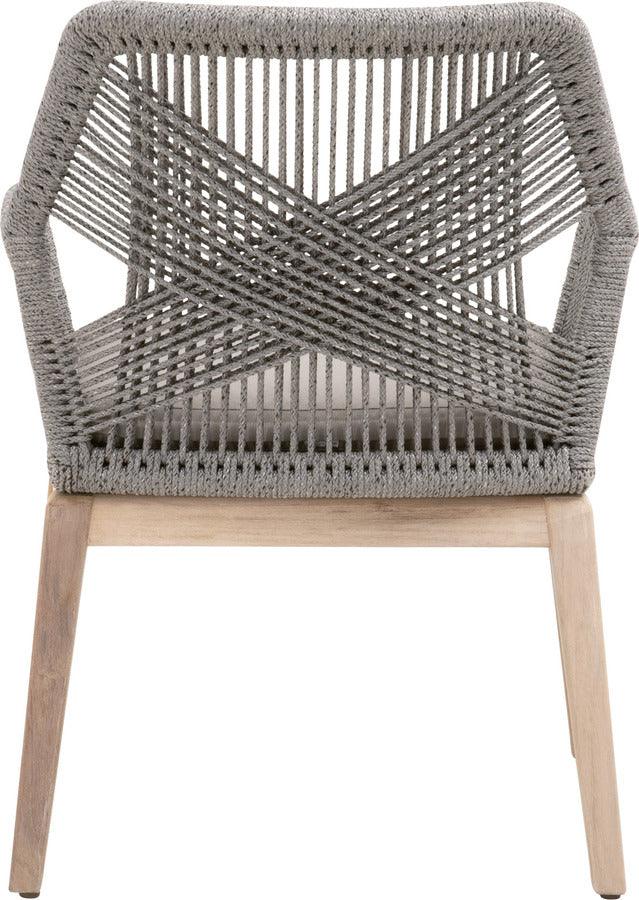 Essentials For Living Chairs - Loom Outdoor Arm Chair Platinum Gray Teak (Set of 2)