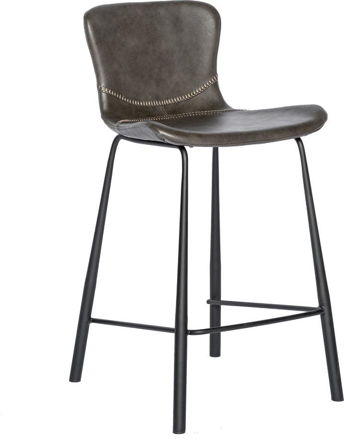 Euro Style Barstools - Melody Counter Stool in Dark Gray - Set of 2