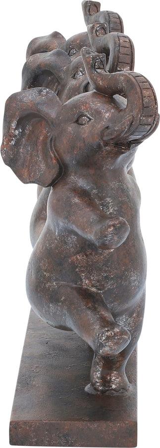 Sagebrook Home Decorative Objects - Resin 7"H Dancing Elephants Bronze