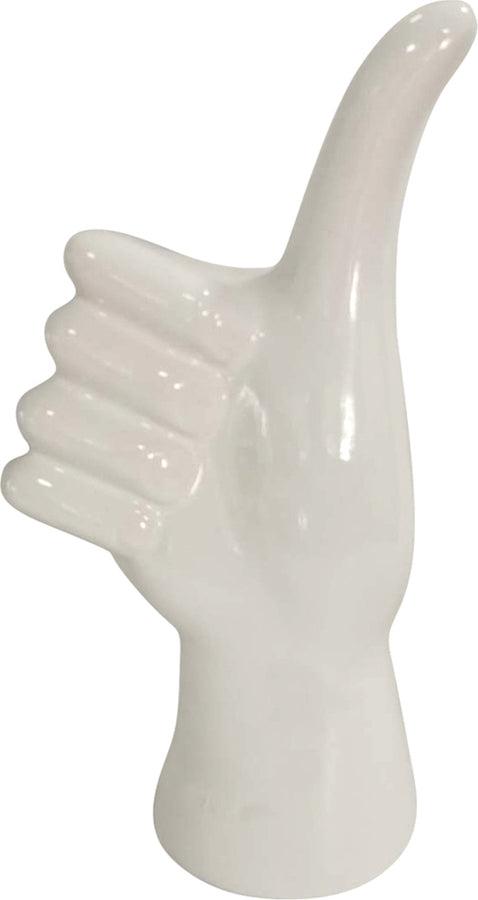 Sagebrook Home Decorative Objects - 6"H Thumbs Up Table Deco White