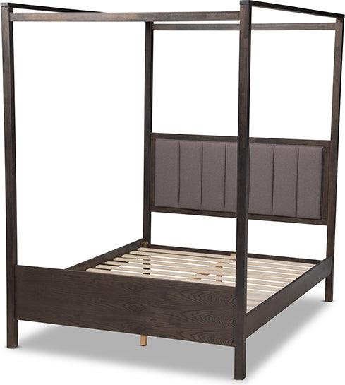 Wholesale Interiors Beds - Natasha King Bed Gray & Dark Grayish Oak