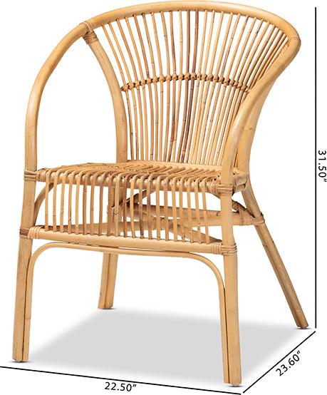 Wholesale Interiors Dining Chairs - Murai Modern Bohemian Natural Brown Rattan Dining Chair