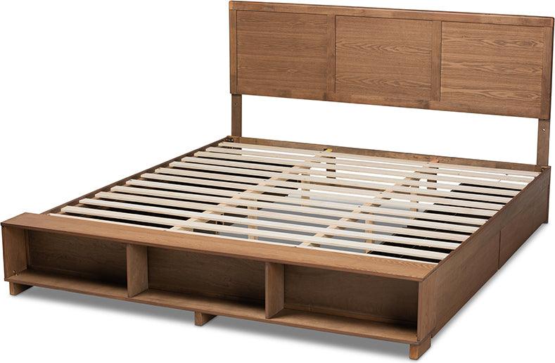 Wholesale Interiors Beds - Tamsin King Storage Bed Ash Walnut