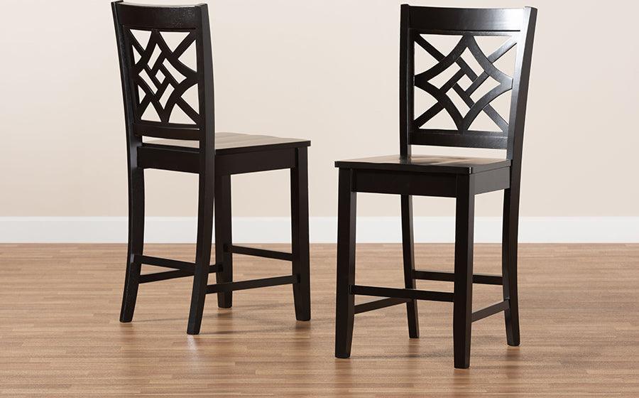 Wholesale Interiors Barstools - Nicolette Bar Stool Dark Brown (Set of 2)