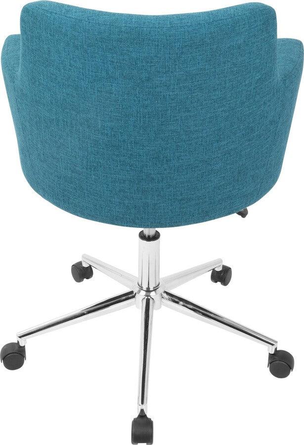 Lumisource Task Chairs - Andrew Contemporary Adjustable Office Chair in Teal