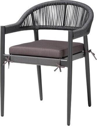 Wholesale Interiors Outdoor Dining Chairs - Wendell Outdoor Dining Chair Gray