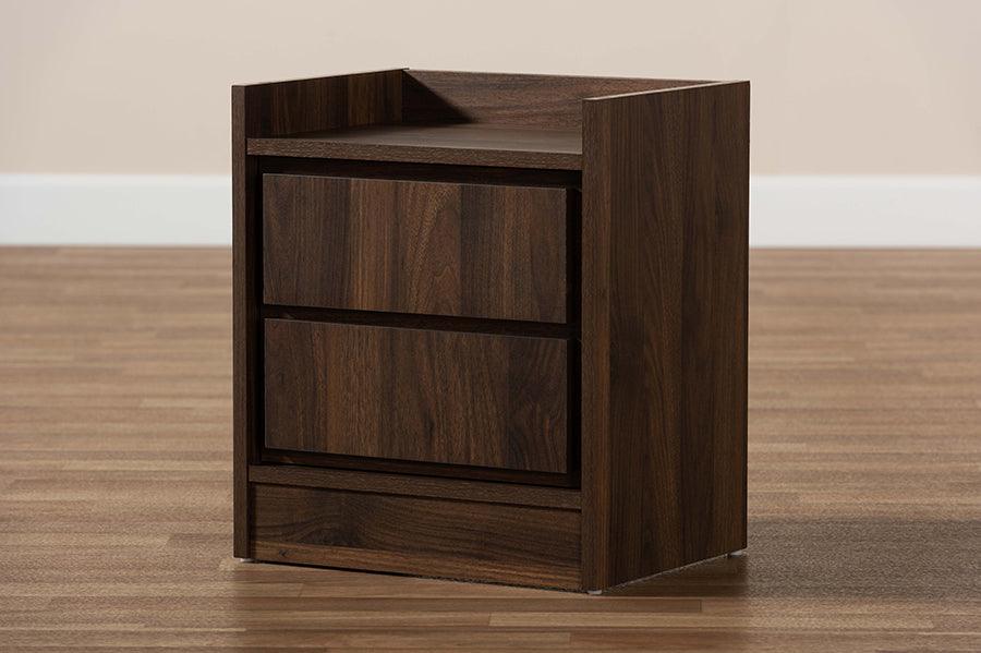 Wholesale Interiors Nightstands & Side Tables - Hale Nightstand Walnut brown