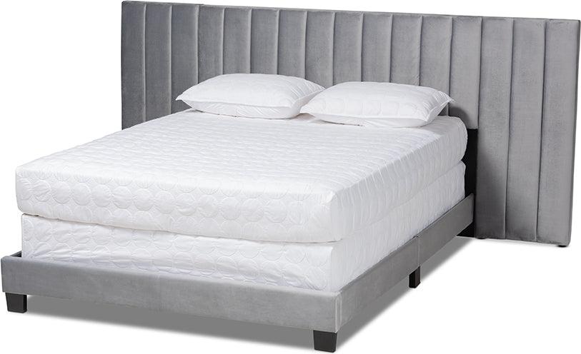 Wholesale Interiors Beds - Fiorenza King Bed Gray & Black