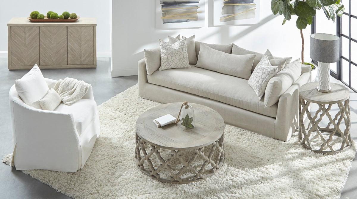 Essentials For Living Sofas & Couches - Haven 96" Lounge Slipcover Sofa Bisque