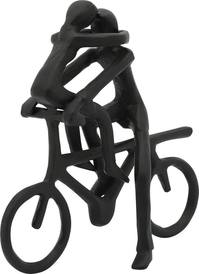 Sagebrook Home Decorative Objects - Metal, 10"H Couple On Bike, Black