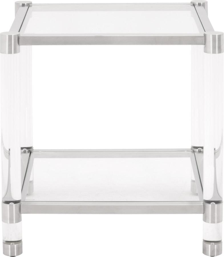 Essentials For Living Side & End Tables - Nouveau End Table Lucite & Clear Glass