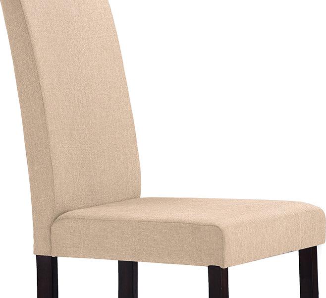 Wholesale Interiors Dining Chairs - Andrew Contemporary Espresso Wood Beige Fabric Dining Chair (Set of 4)