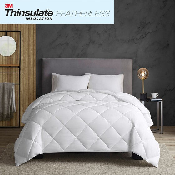 Olliix.com Comforters & Blankets - Cotton Down Alternative Featherless Comforter White King
