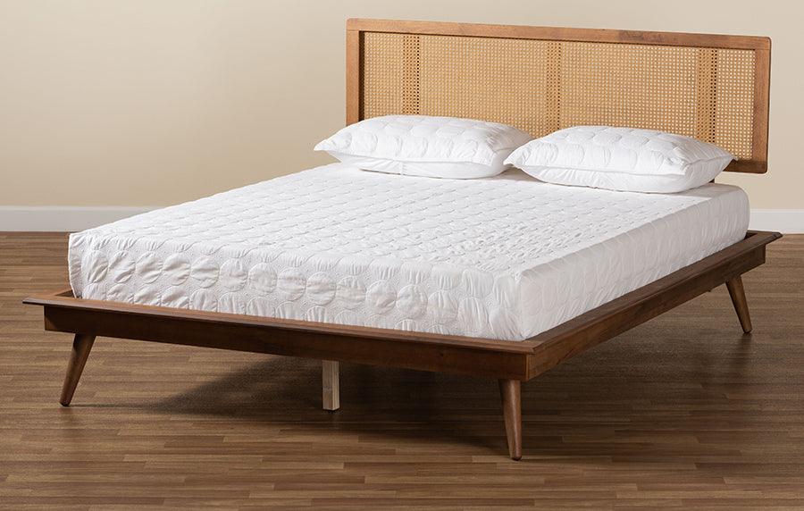 Wholesale Interiors Beds - Nura King Bed Walnut Brown