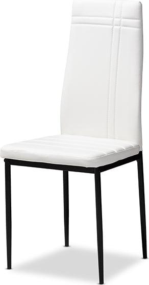 Wholesale Interiors Dining Chairs - Matiese Modern And Contemporary White Faux Leather Upholstered Dining Chair (Set Of 4)
