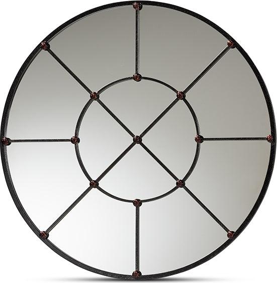 Wholesale Interiors Mirrors - Ohara Black Finished Metal Accent Wall Mirror
