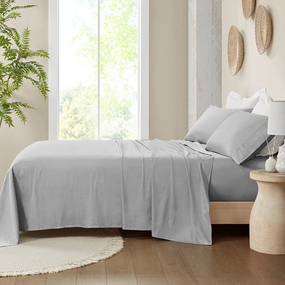 Olliix.com Sheets & Sheet Sets - Deep Pocket Sheet Set Grey Queen