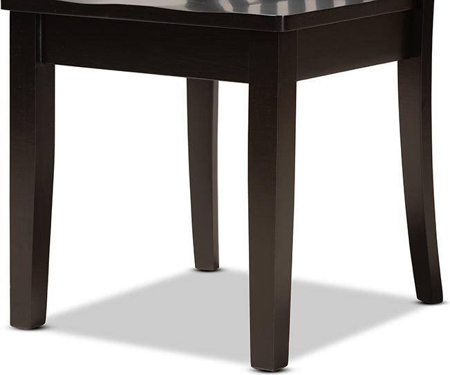 Wholesale Interiors Dining Sets - Erion Dark Brown Finished Wood 7-Piece Dining Set