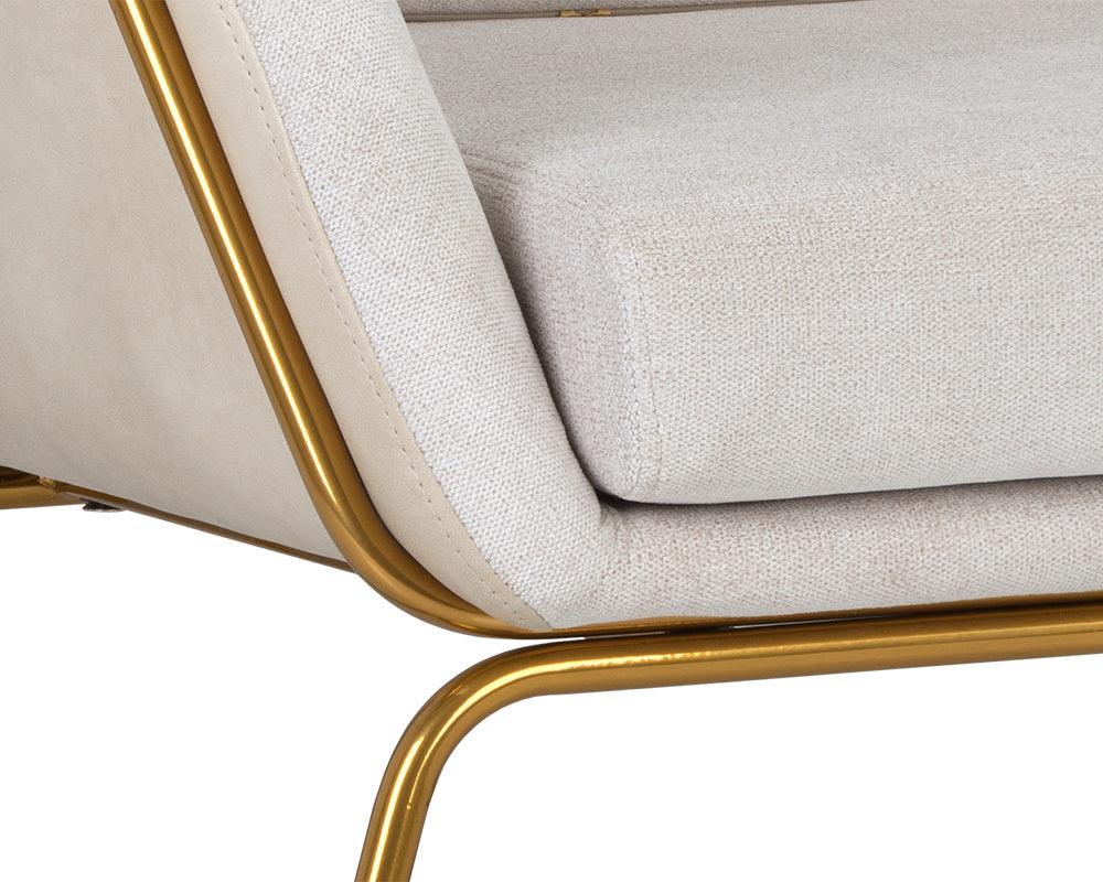 SUNPAN Accent Chairs - Watts Lounge Chair Gold Polo Club Muslin & Bravo Cream