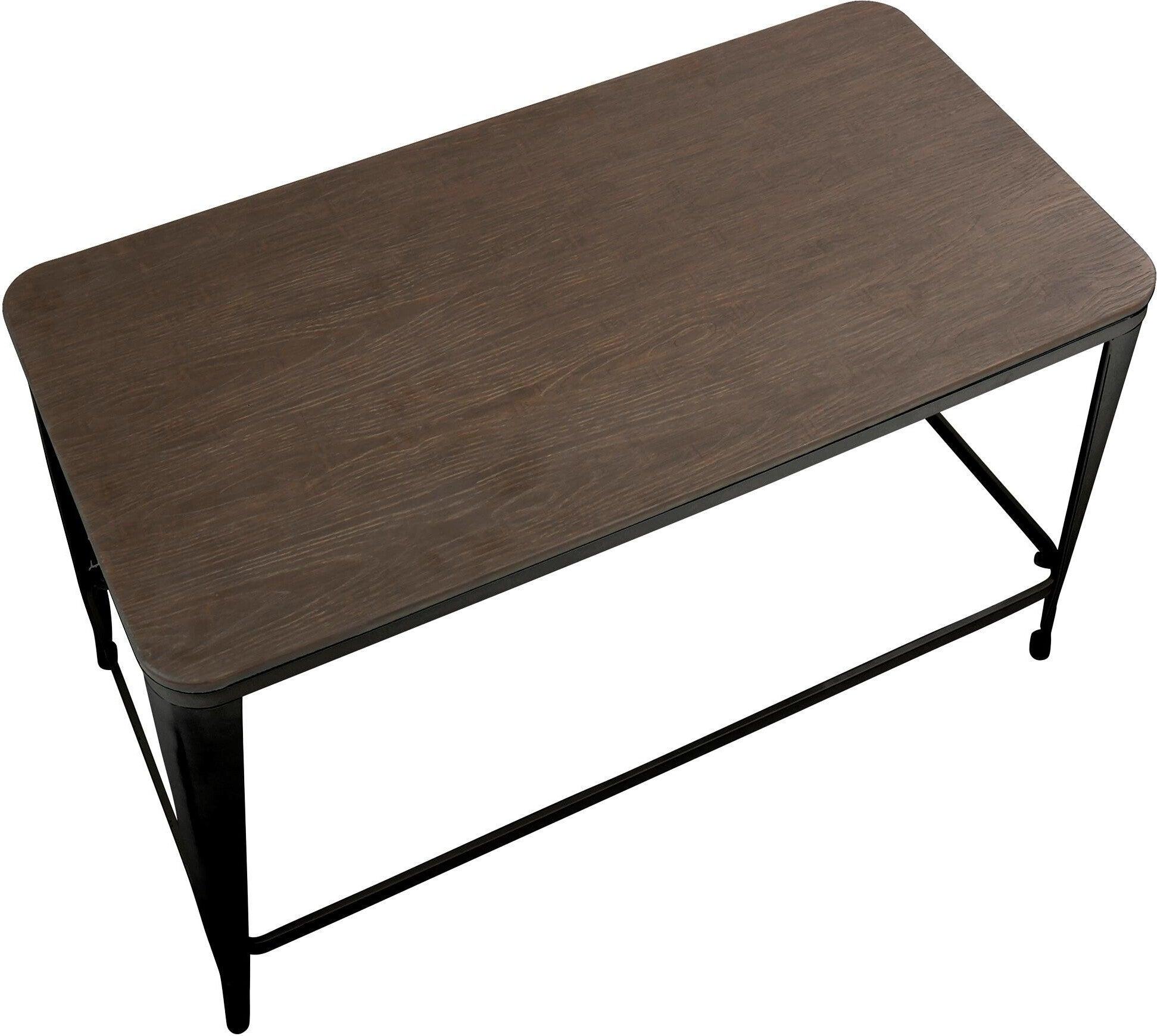 Lumisource Desks - Pia Office Desk Espresso & Black
