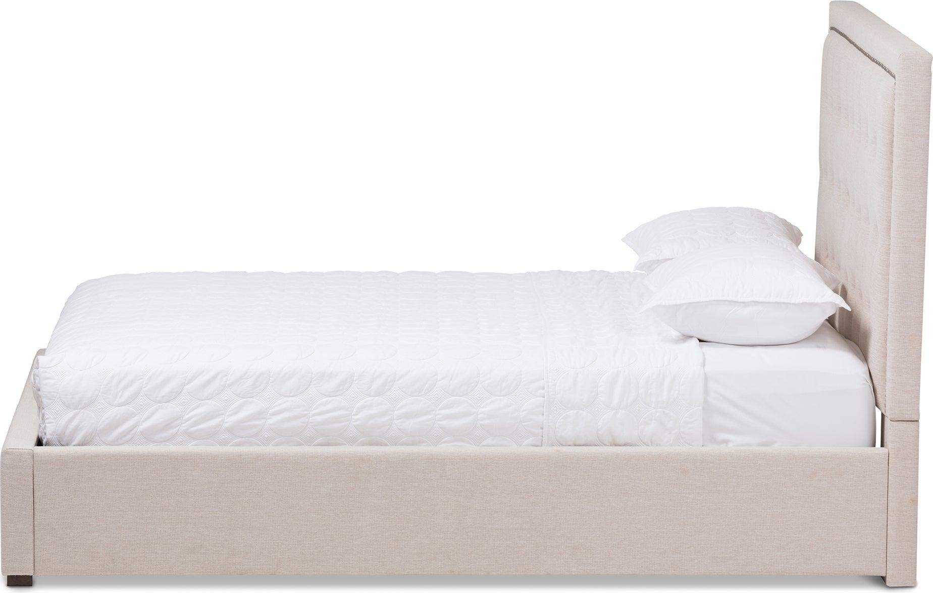 Wholesale Interiors Beds - Taylor Queen Bed Light Beige