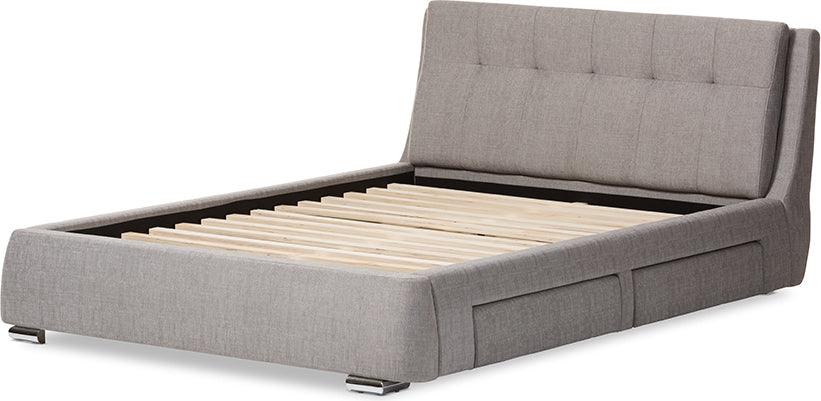 Wholesale Interiors Beds - Camile King Bed with Storage Gray