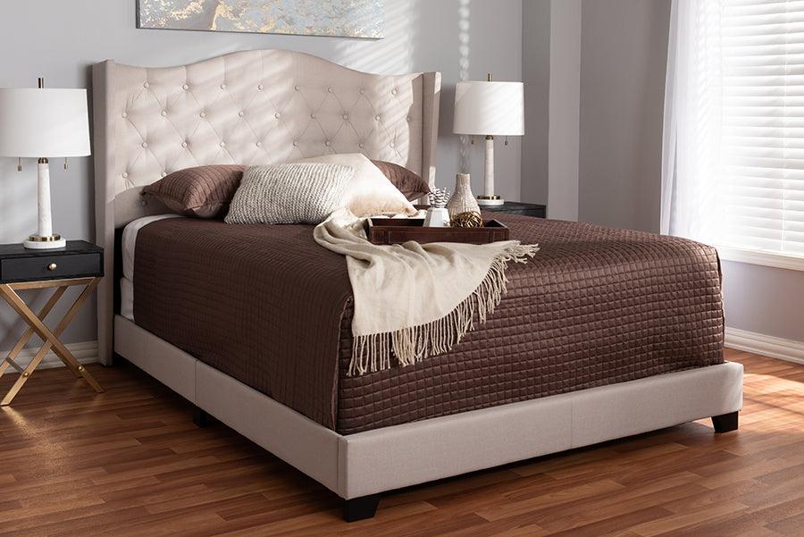 Wholesale Interiors Beds - Alesha Queen Bed Beige