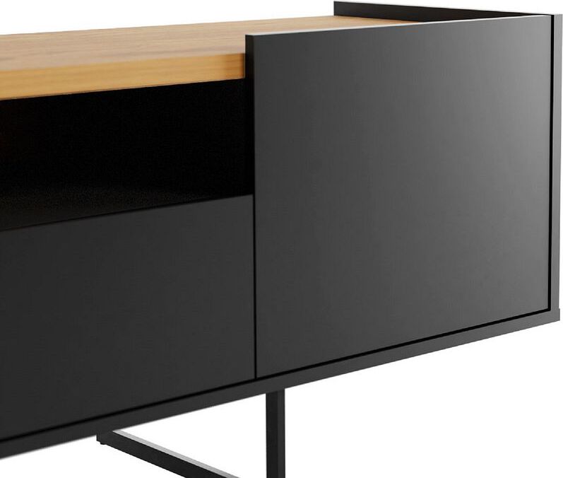 Manhattan Comfort TV & Media Units - Winston 70.86 TV Stand in Black and Cinnamon