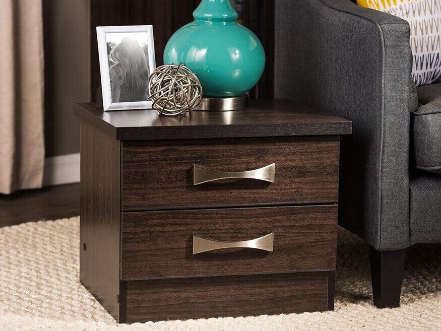 Wholesale Interiors Nightstands & Side Tables - Colburn 2-Drawer Nightstand Dark Brown