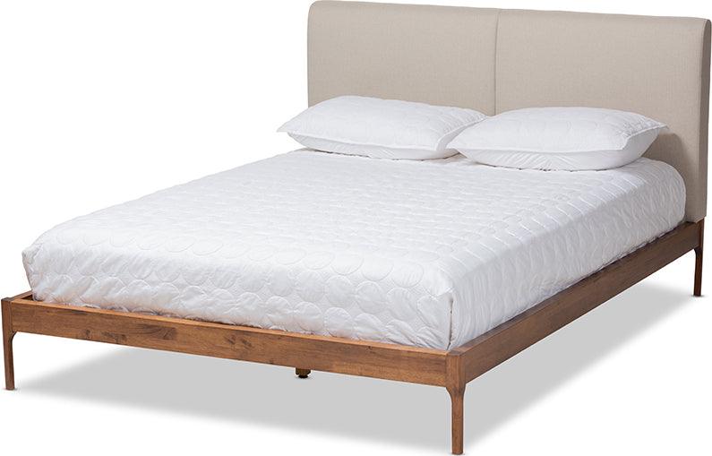 Wholesale Interiors Beds - Aveneil Full Bed Beige & Walnut Brown