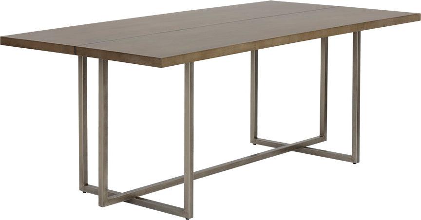 SUNPAN Dining Tables - Jade Dining Table - Antique Silver - Ash Grey - 79" Gray