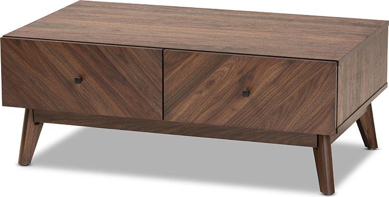 Wholesale Interiors Coffee Tables - Hartman Walnut Brown Finished Wood Coffee Table