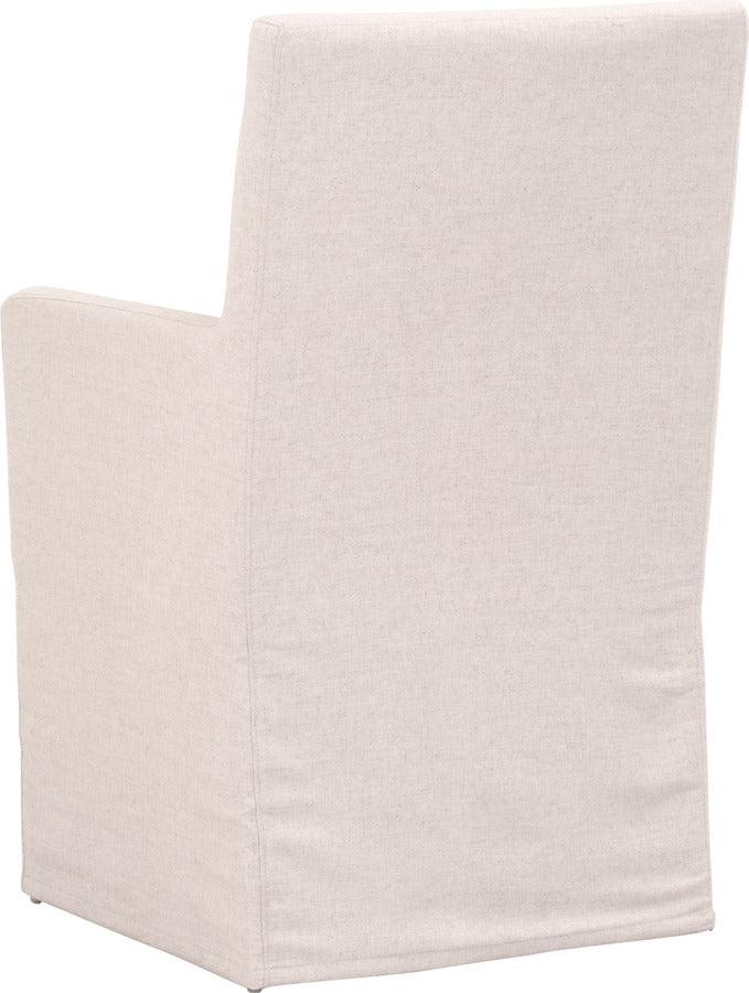 Essentials For Living Dining Chairs - Shelter Slipcover Arm Chair Jute, Natural Gray Birch