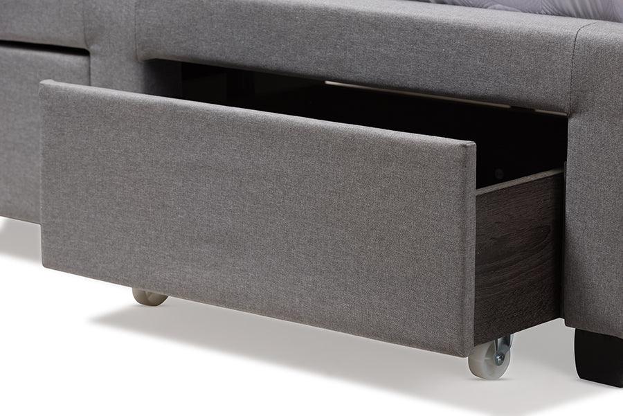 Wholesale Interiors Beds - Tibault Queen Storage Bed Gray