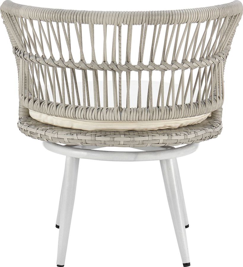 Manhattan Comfort Outdoor Conversation Sets - Monaco Patio 2- Person Seating Group with End Table with Cream Cushions