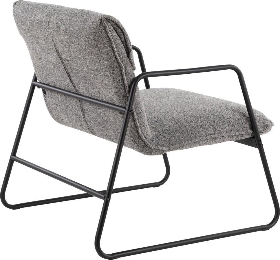 Lumisource Accent Chairs - Casper Arm Chair 31.5" Black Steel & Gray Noise Fabric