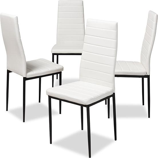 Wholesale Interiors Dining Chairs - Armand Modern And Contemporary White Faux Leather Upholstered Dining Chair (Set Of 4)