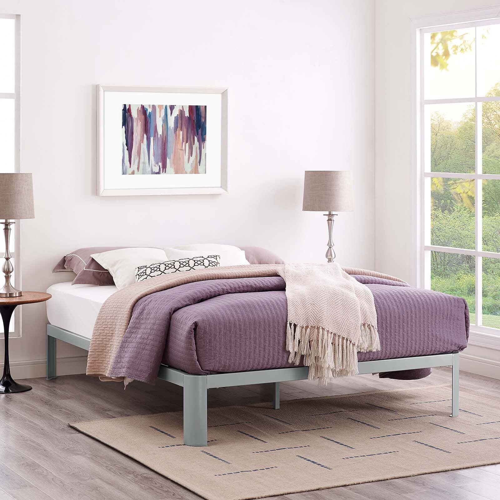 Modway Beds - Corinne King Bed Frame Gray